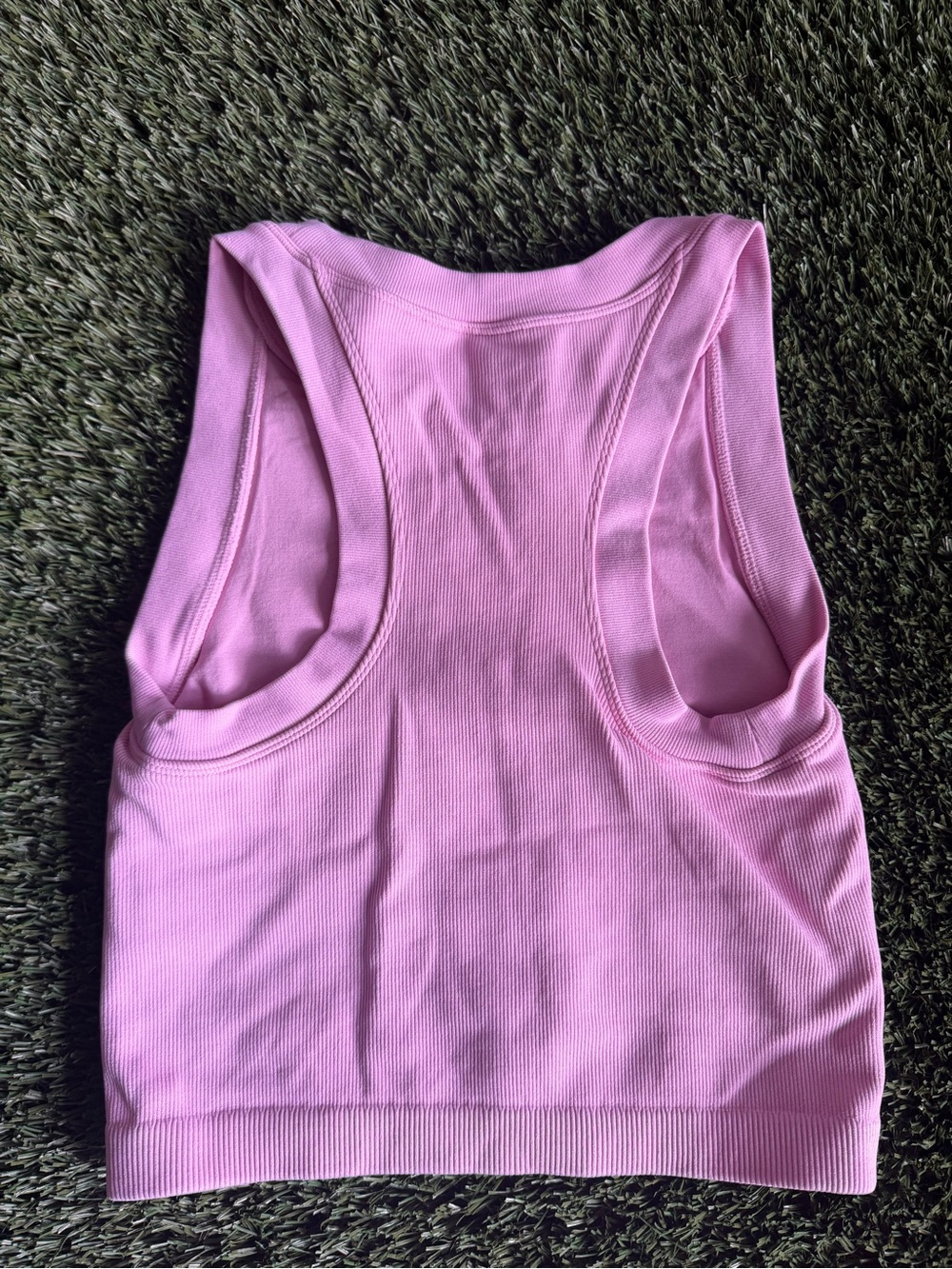 JoyLab Ribbed Pink Seamless Crop Tank Sports Bra | Size Small - Picture 2 of 2